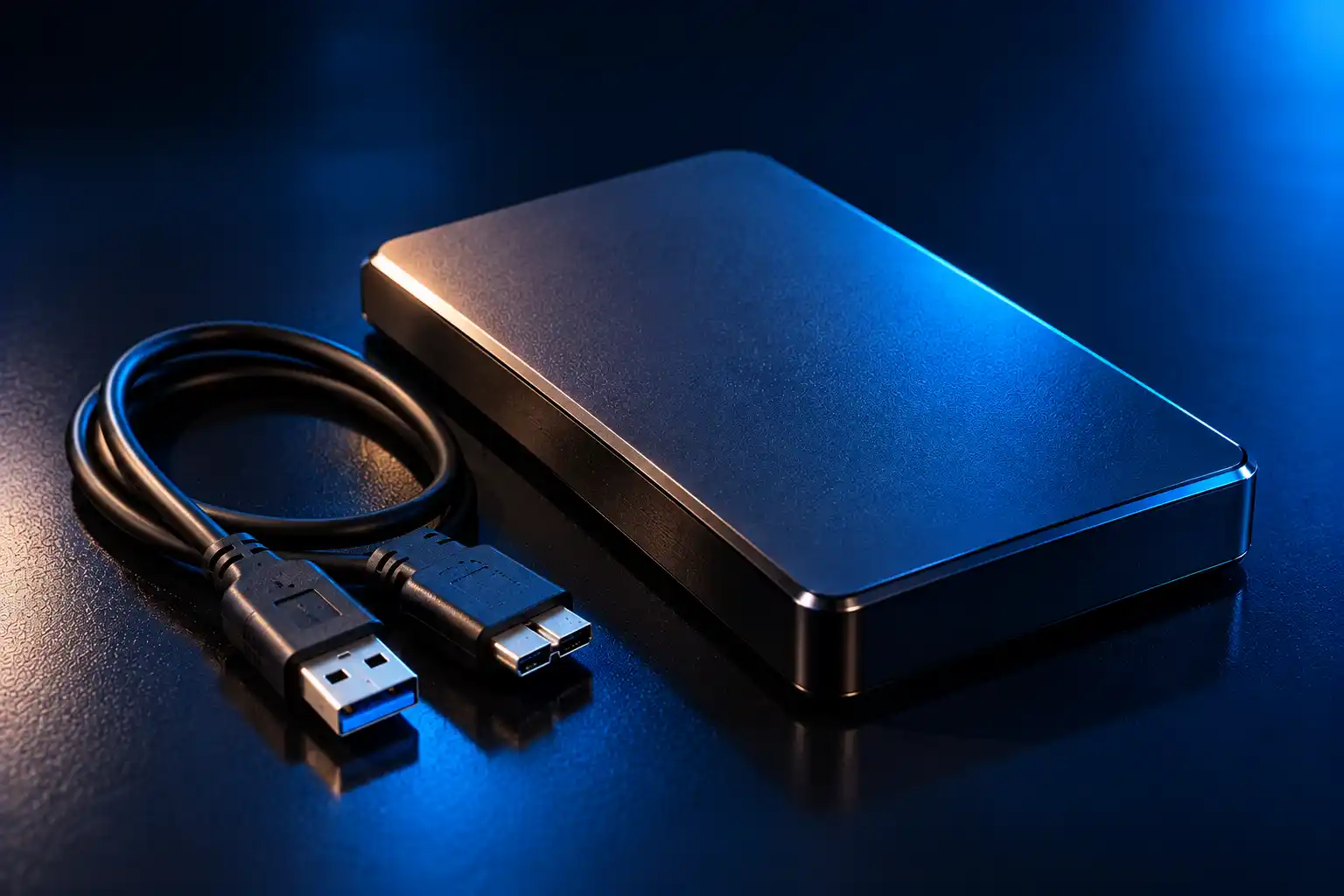 Portable external hard drive with USB cable — external drive recovery in Goregaon